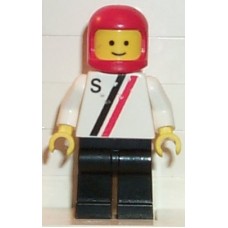 s011 S - White with Red-Black Stripe